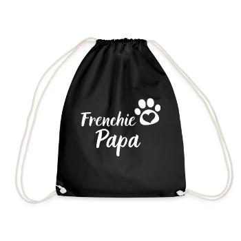 Frenchie Dad Dog Gift French Bulldog - Drawstring Bag - black - Front