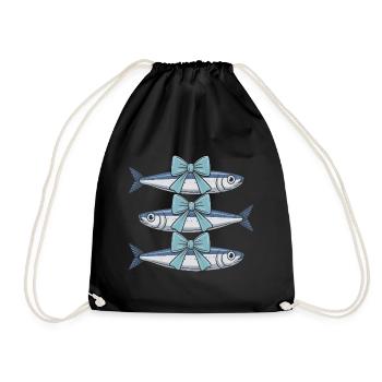 Noeud Sardines Plage Femme - Sac de sport léger - noir - Devant