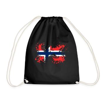 Norvège drapeau norvégien - Sac de sport léger - noir - Devant
