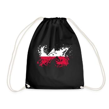 Pologne Drapeau polonais Drapeau Taches de couleur - Sac de sport léger - noir - Devant