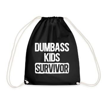 Humour Famille Enfants Maman Papa - Sac de sport léger - noir - Devant