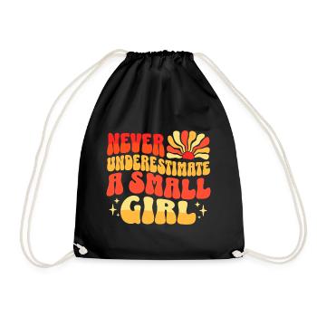 Unterschätzen Sie niemals Petite Girl - Turnbeutel - Schwarz - Vorne