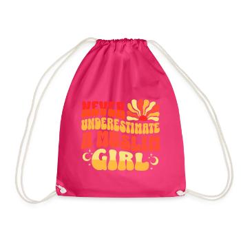 Jamais Sous-estimer Fille Musulmane - Sac de sport léger - fuchsia - Devant