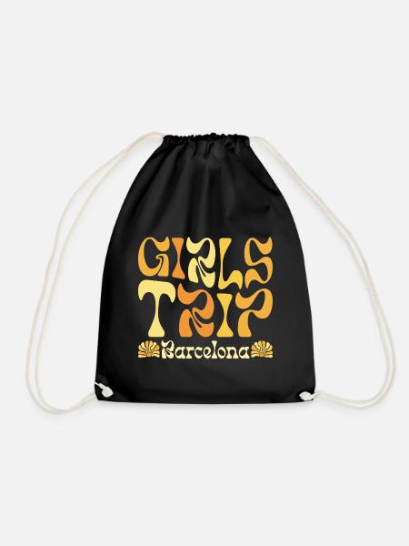 Groupe De Filles Voyage Barcelone - Sac de sport léger - noir