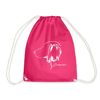WEIMARANER profil cheveux longs chiens Wilsigns - Sac de sport léger - fuchsia - Devant