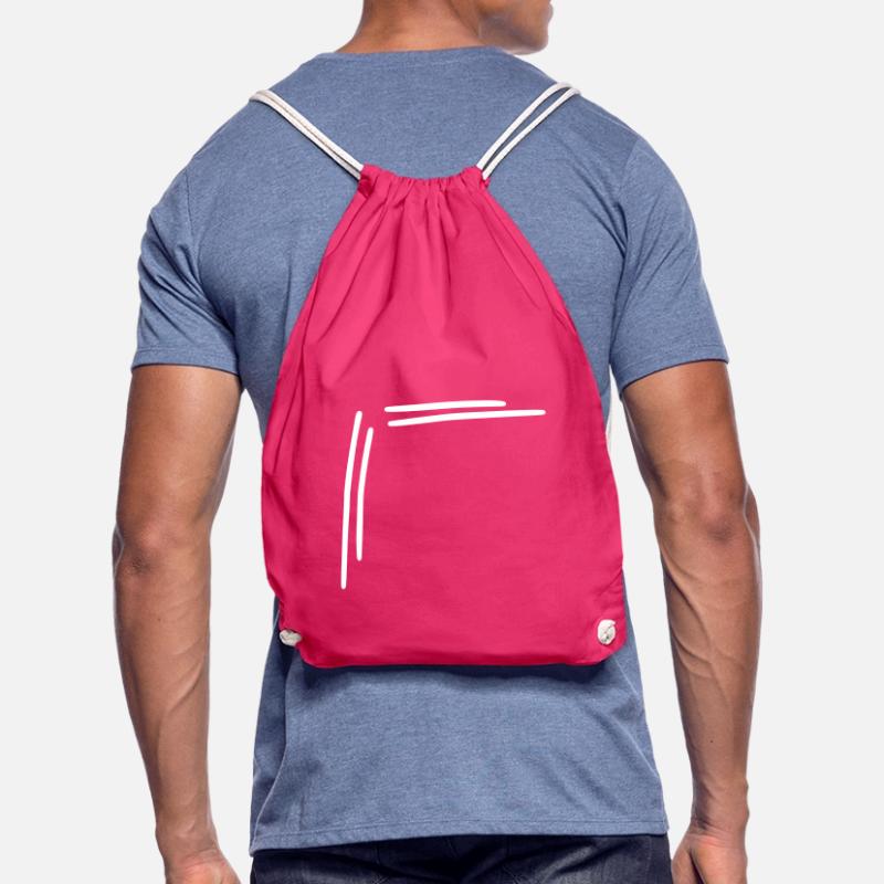 angular frame corner Vector Drawstring Bag