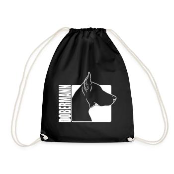 Doberman Profil Chiens Chien Wilsigns - Sac de sport léger - noir - Devant