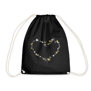 étoiles coeur saint valentin - Sac de sport léger - noir - Devant