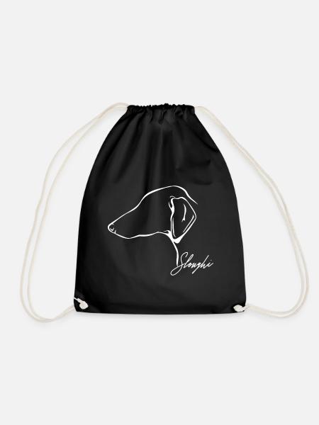 SLOUGHI Profil Hunde Hund Windhunde Wilsigns - Turnbeutel - Schwarz