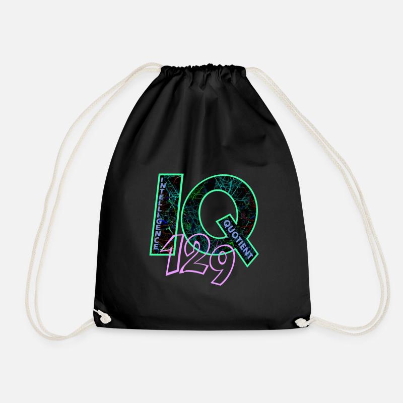 IQ 129 - Drawstring Bag - black