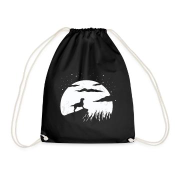 Border Terrier Lune - Sac de sport léger - noir - Devant