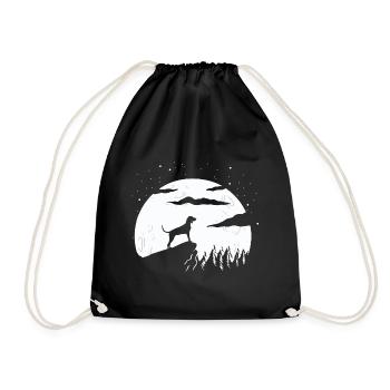Black and Tan Coonhound - Drawstring Bag - black - Front