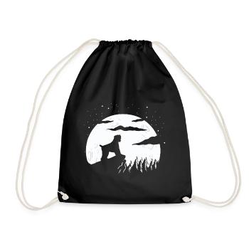 Terrier russe noir - Sac de sport léger - noir - Devant