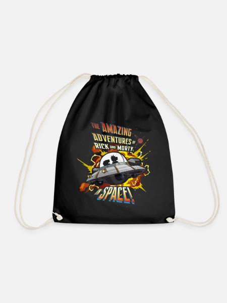 Rick and Morty Amazing Adventures in Space - Drawstring Bag - black