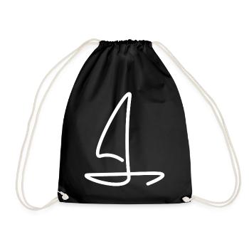 Sailing ship art - Drawstring Bag - black - Front