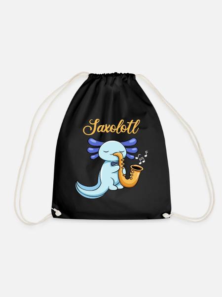 Conception de jeu de mots Saxolotl pour les amateurs d’axolotl - Sac de sport léger - noir