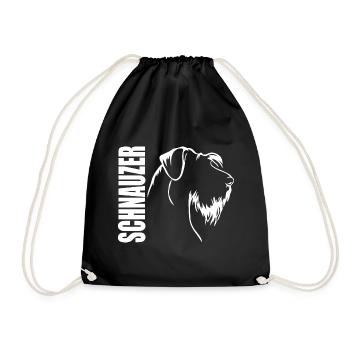 SCHNAUZER Profile Dogs Dog Wilsigns - Drawstring Bag - black - Front