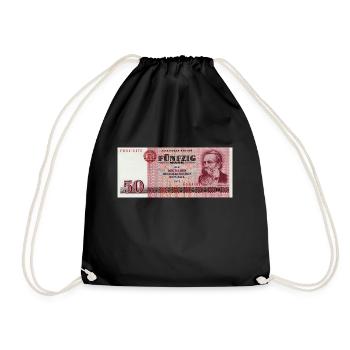 50 Markschein of the GDR - Drawstring Bag - black - Front