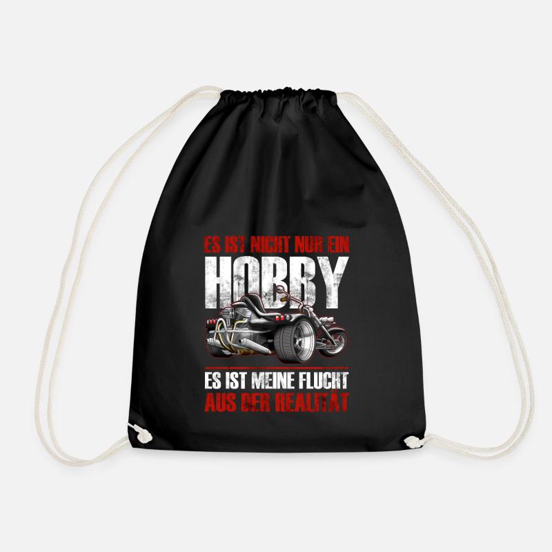 TRIKER HOBBY T-SHIRT - Drawstring Bag - black