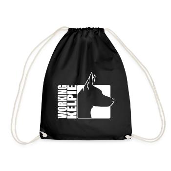 Profil Kelpie Travail Chien Chiens Chien de Troupeau Wilsigns - Sac de sport léger - noir - Devant