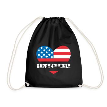 Joyeux 4 juillet - Sac de sport léger - noir - Devant