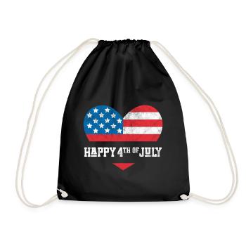 Joyeux 4 juillet - Sac de sport léger - noir - Devant