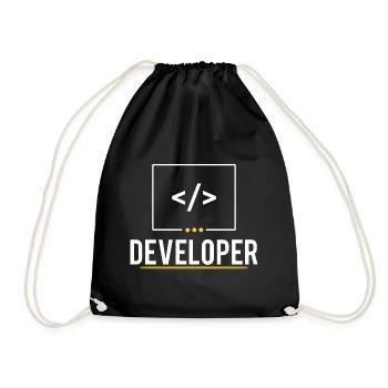 Developer - Drawstring Bag - black - Front