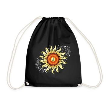Note Musicale Fleur Musique Femme - Sac de sport léger - noir - Devant