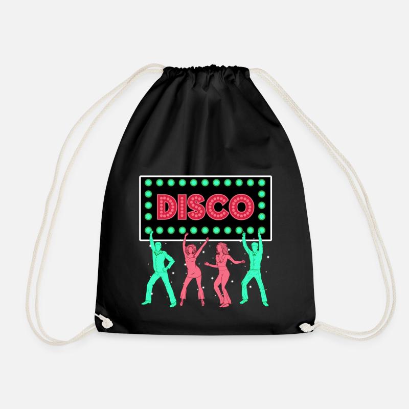 Disco 70s - Oldies 70s - 70s Party - Drawstring Bag - black