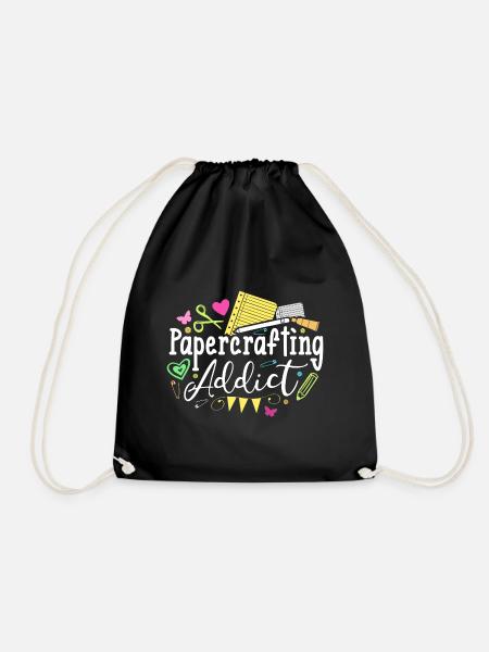 Papercrafting Addict - Turnbeutel - Schwarz