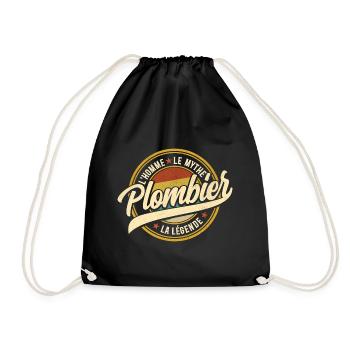 Homme Mythe Légende Plombier - Sac de sport léger - noir - Devant