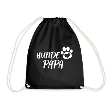 Hunde Papa Hundeliebhaber Vatertag Geschenk Hund - Turnbeutel - Schwarz - Vorne