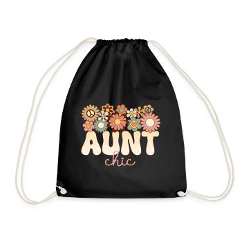 Retro Boho 1970 Tante Formidable Tata Chic - Sac de sport léger - noir - Devant