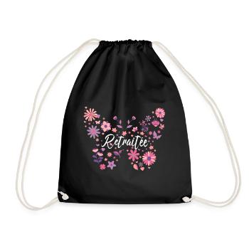 Papillon Jeune Retraitée Femme Retraite - Sac de sport léger - noir - Devant