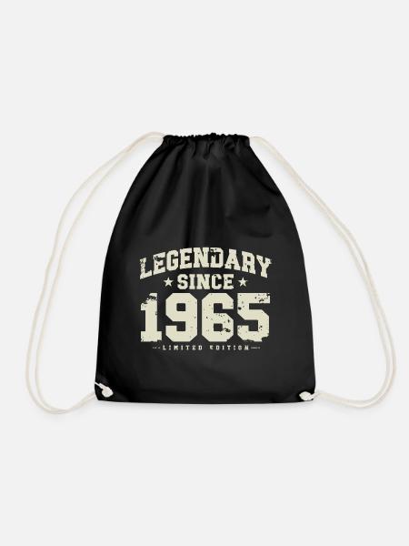 Legendär seit 1965 Jahrgang Geburtstag Geschenk - Turnbeutel - Schwarz