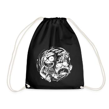Rick And Morty Multidimensional Travel - Drawstring Bag - black - Front