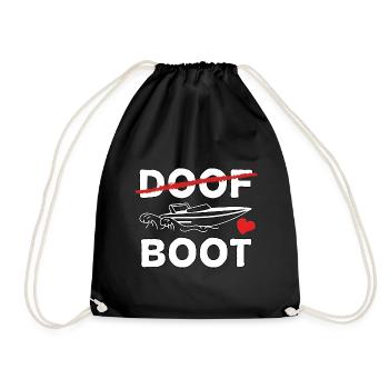 Bootsfahrer - Bootsbesitzer Fans - Turnbeutel - Schwarz - Vorne