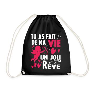 Couple Amoureux Saint Valentin - Sac de sport léger - noir - Devant