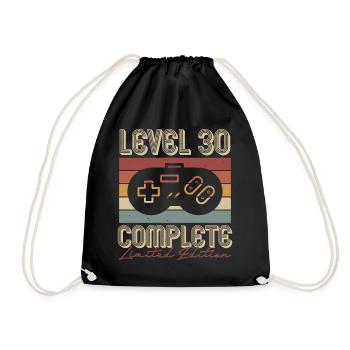 30 Anniversaire 30 ans Cadeau rétro - Sac de sport léger - noir - Devant
