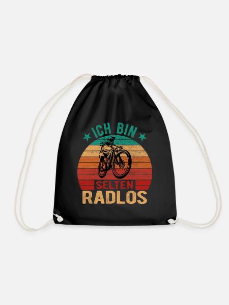Selten Radlos Fahrrad Radsport Fahrradfahrer Bike - Turnbeutel - Schwarz