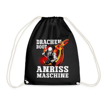 Dragon boat - Drawstring Bag - black - Front