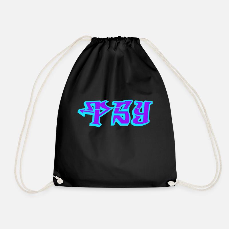 Psy Trance Goa Geschenk - Turnbeutel - Schwarz
