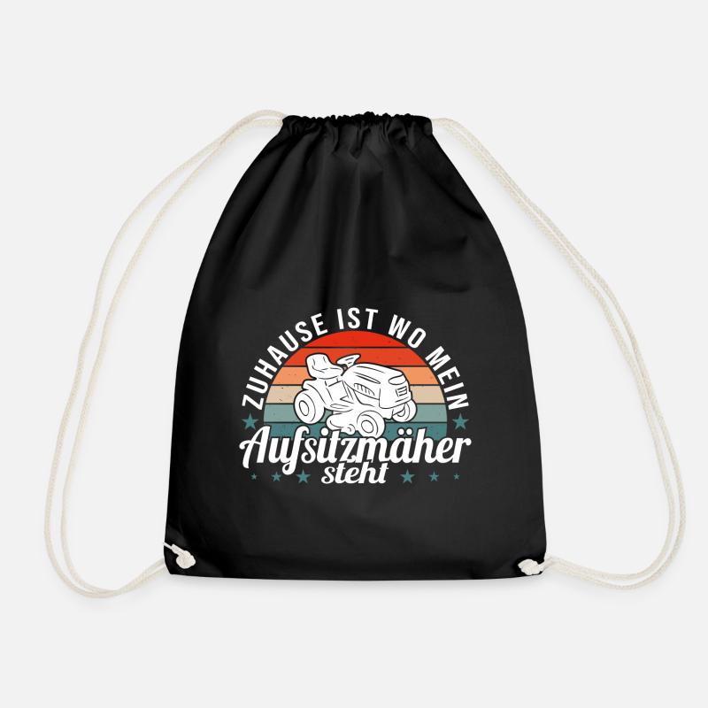 Aufsitzmäher Rasentraktor Landschaftsgärtner Rasen - Turnbeutel - Schwarz