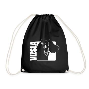 Wirehaired Vizsla Profile Dog Dogs Wilsigns - Drawstring Bag - black - Front