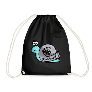 Turboschnecke Mint - Turnbeutel - Schwarz - Vorne