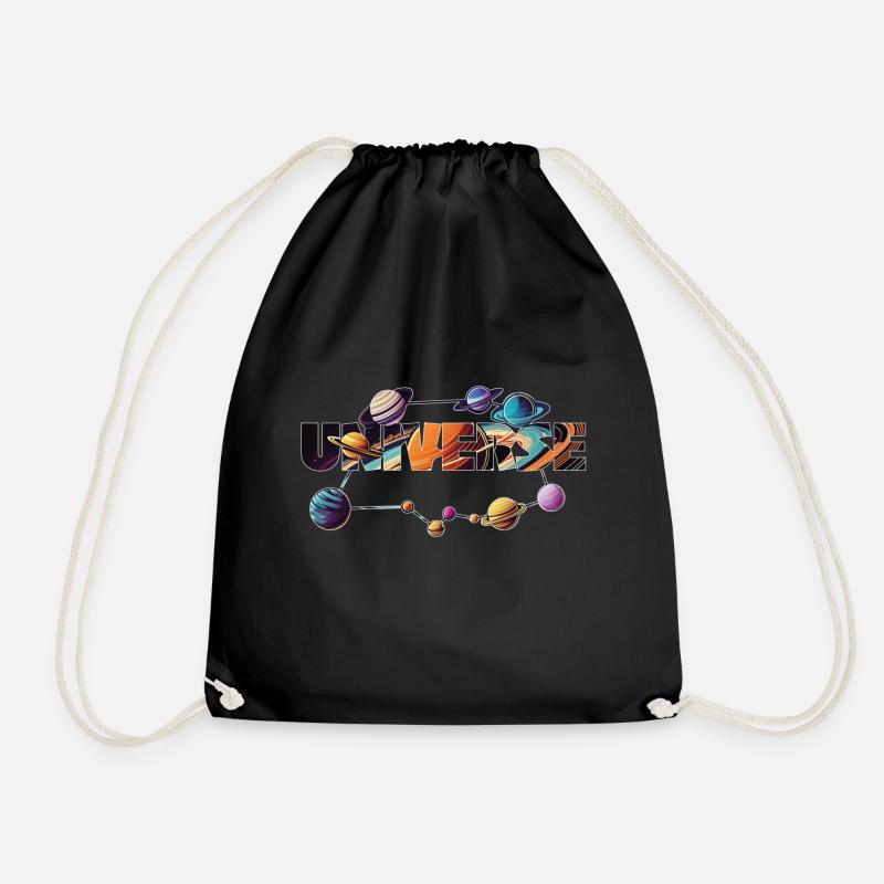 Universe - Drawstring Bag - black