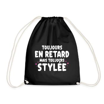 Retard Râleuse Cadeau Rigolo Femme - Sac de sport léger - noir - Devant