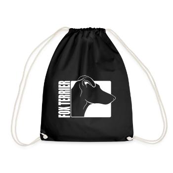 Smooth Fox Terrier Profil Wilsigns Hunde Hund - Turnbeutel - Schwarz - Vorne