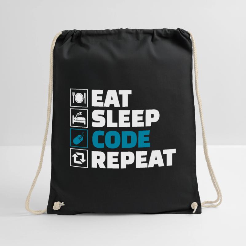 Eat Sleep Code Repeat Developer Turnbeutel