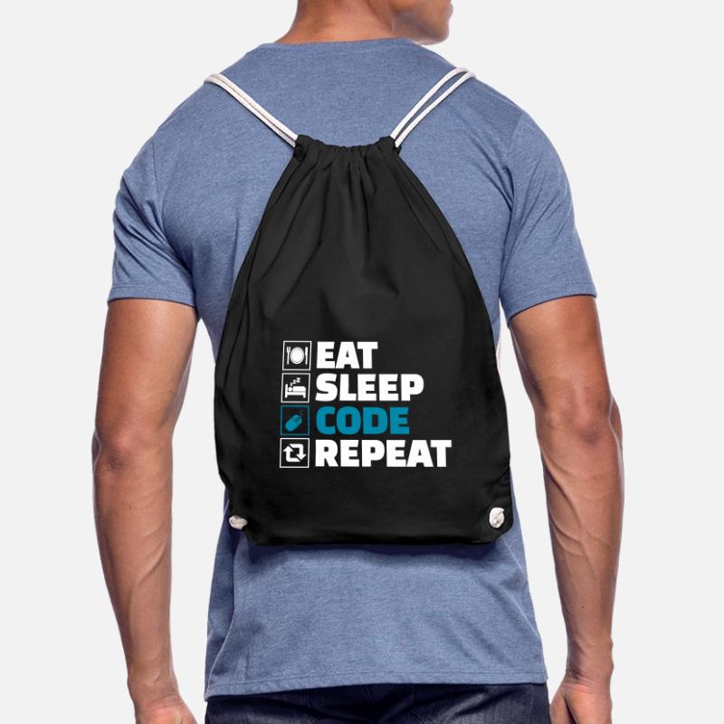 Eat Sleep Code Repeat Developer Turnbeutel